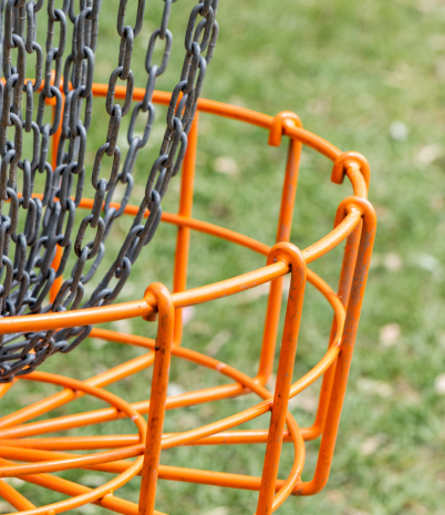 Disc Golf Basket up close