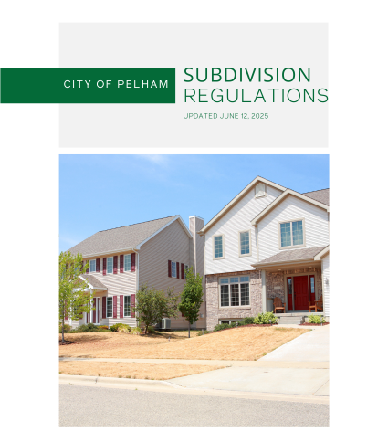 This image shows the cover of the Subdivision Regulations packet. 