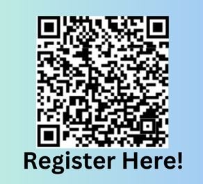 The image shows a QR code to scan for volunteers to register for the Bishop Creek Cleanup day.